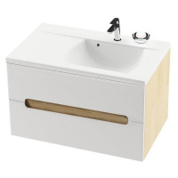 Тумба с раковиной Ravak Classic II SD R 800 X000000915 подвесная, береза/белая