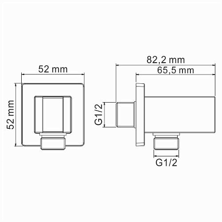 Шланговое подключение WasserKRAFT A086 с держателем