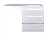 Тумба с раковиной напольная El Fante Даллас 140 R 3 ящика, пленка, белый Тумба с раковиной напольная El Fante Даллас 140 R 3 ящика, пленка, белый