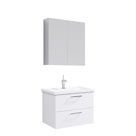 Мебель для ванной Aqwella Манчестер MAN01072 70 подвесная, шкаф-зеркало, белый
