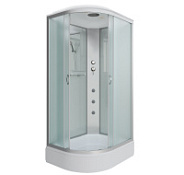 Душевая кабина Niagara Classic NG-33984-14RG 90x80x215 стекло матовое/профиль серебро