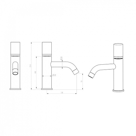 Смеситель Boheme Stick 121-CRCR.2 для раковины, ручка Touch, хром