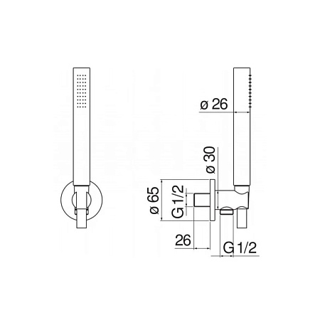 Душевой гарнитур Nobili AD146/32FLP черный