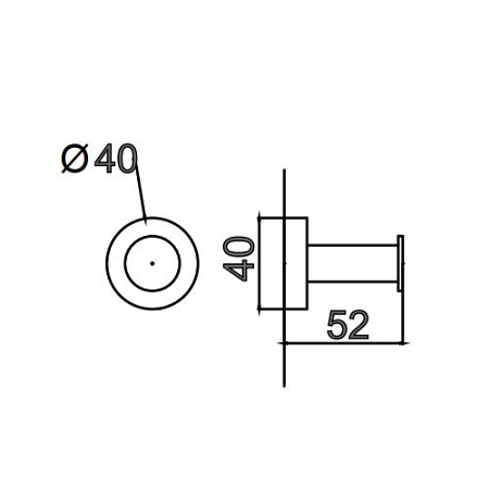 Крючок Palazzani 9943M143 белый матовый