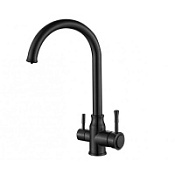 Смеситель Zorg Steel Hammer SH 763 INOX GRAFIT PVD для кухонной мойки, графит