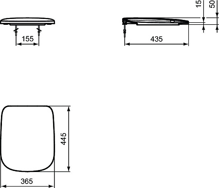 Крышка-сиденье для унитаза Ideal Standard Esedra T318201 без микролифта