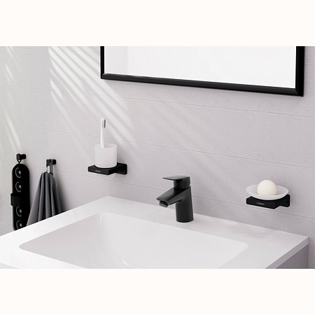 Смеситель Hansgrohe Logis 71077670 для раковины, черный матовый