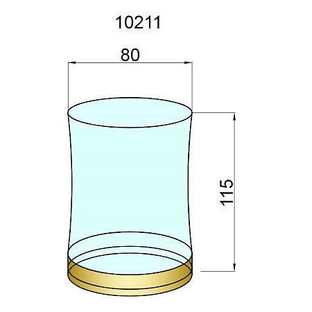 Стакан Boheme 10211 для зубных щеток, бронза