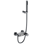 Смеситель Boheme Stick 123-SGM.2 для ванны, ручка Touch, оружейная сталь глянцевая