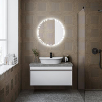 Мебель для ванной Kerama Marazzi Modula MO.100.1+1\AR 100 1 ящик, арабика/белый глянцевый