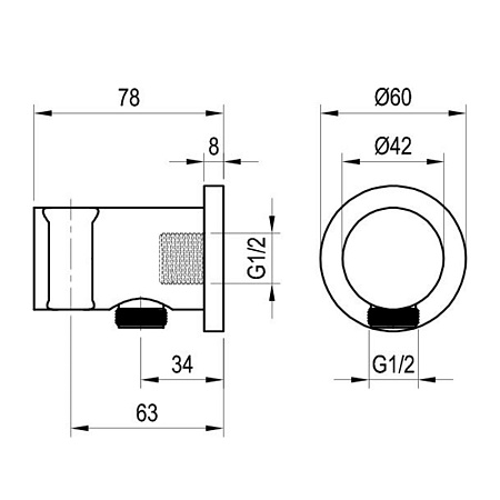 Шланговое подключение Ravak 706.60RGB X07P708 с держателем, розовое золото