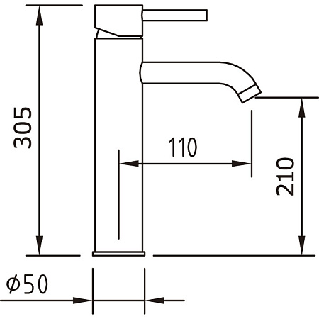 Смеситель Clever Caiman Elegance 97065 для раковины, хром