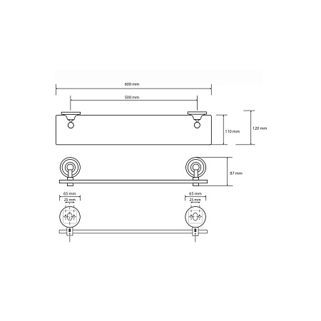 Полка Bemeta Retro 144302242 хром