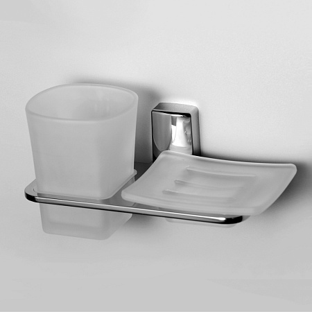 Стакан WasserKRAFT Leine K-5026 с мыльницей, хром