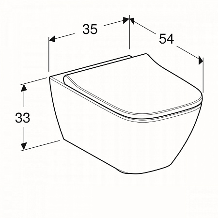 Унитаз подвесной Geberit Smyle Square Rimfree 500.683.01.1 крышка микролифт