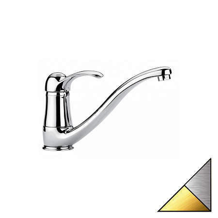 Смеситель Emmevi Harmony 22095CO для кухонной мойки, хром/золото