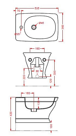Биде подвесное ArtCeram Civitas CIB001 03;00 черный глянцевый