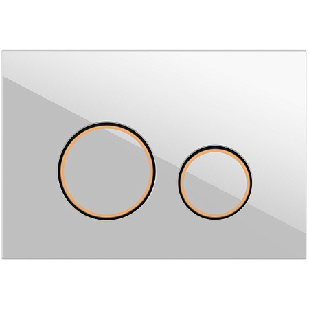 Кнопка смыва Cersanit Twins 63535 белая матовая, с рамкой