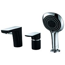 Смеситель D&K Berlin Technishe DA1434915 на борт ванны, черный