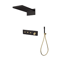 Душевой комплект Boheme Fusion 130-BG для душа, черный/золото