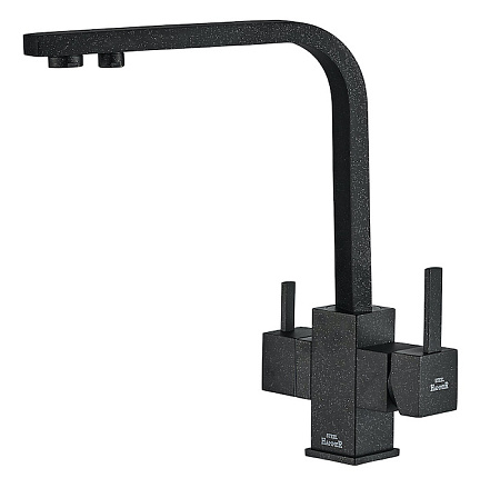 Смеситель Zorg Steel Hammer SH 905 BLACK для кухонной мойки, черный