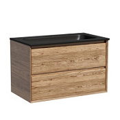 Тумба с раковиной Sancos Marmi 2.0 80 MR2.080ECH 80 дуб чарльстон/черный