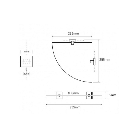 Полка Bemeta Beta 132102012 угловая