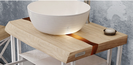 Столешница Velvex Gelou 65 натуральное дерево