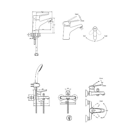 Комплект для ванной комнаты 3 -1 Bravat ECO-DК F00314C