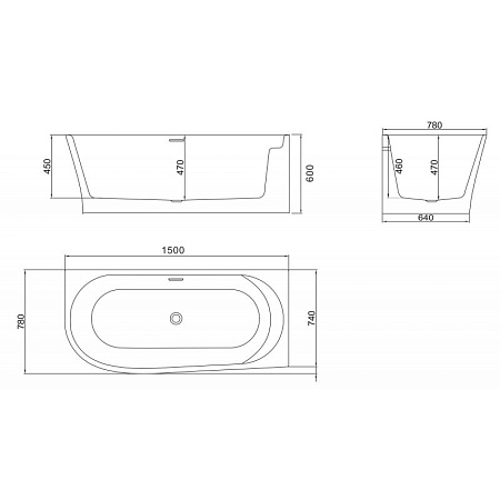Акриловая ванна BelBagno BB410-1700-780-R 170x78 белый