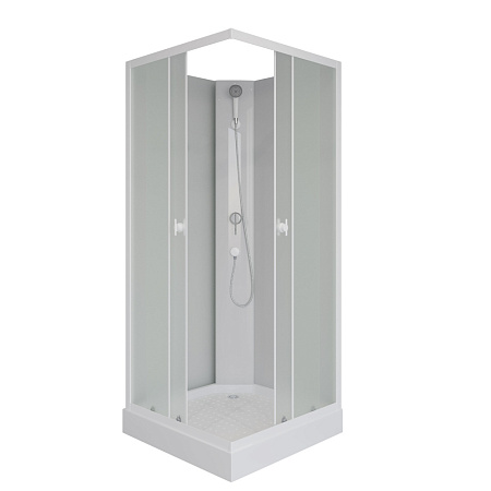 Душевая кабина Niagara Promo P90/13Q/MT/BK 90x90x195 L/R стекло матовое/профиль белый