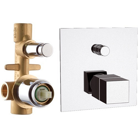 Смеситель Remer Q-Elegance QT09 для ванны c душем, хром