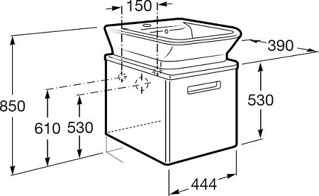 Мебель для ванной Roca Gap ZRU9302743 45 фиолетовая