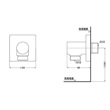 Шланговое подключение TOTO Showers TBW02013R хром