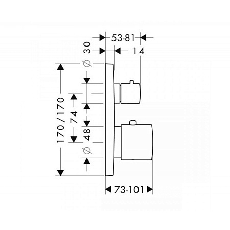 Термостат Axor Citterio M 34725830 для душа, полированный никель
