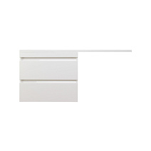 Тумба с раковиной подвесная El Fante Даллас 150 L 2 ящика, пленка, белый