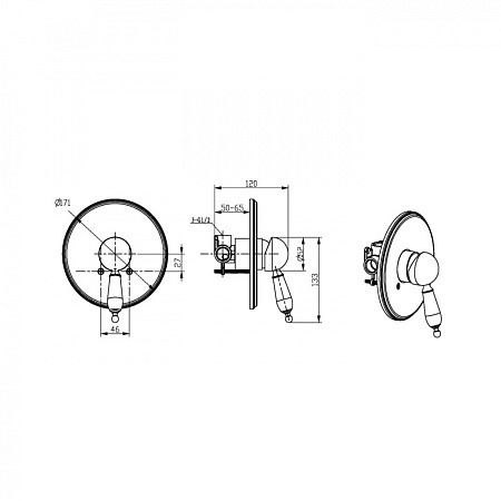 Смеситель Boheme Medici Ripresa 305 для душа, бронза