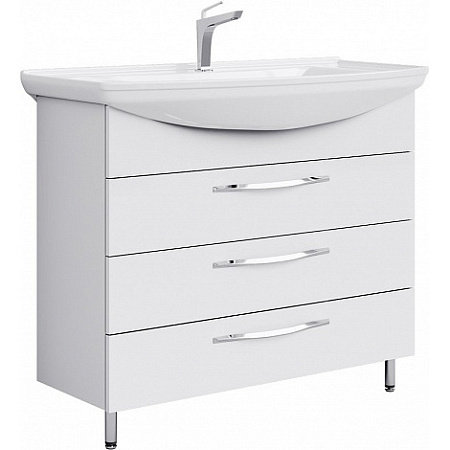 Мебель для ванной Aqwella Аллегро Agr.01.10/3 105 напольная, 3 ящика,  белая