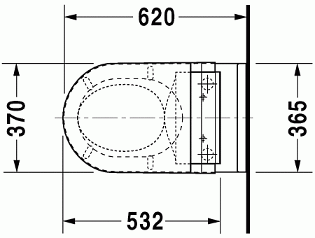 Унитаз подвесной Duravit Starck 3 2226590000+611000002304300 с функцией биде, белый