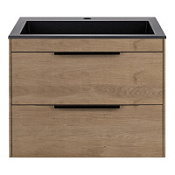 Тумба с раковиной Vincea Chiara 2D VMC-2C2600NO 60 подвесная, 2 выкатных ящика, N.Oak