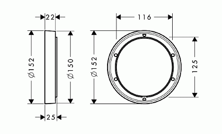 Удлинитель Hansgrohe 13597000 хром