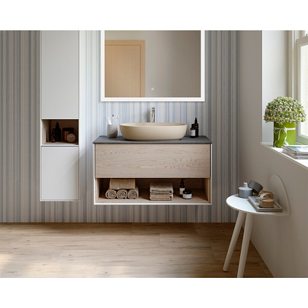 Раковина Kerama Marazzi Plaza PLR.wb.60\SAN 60х38 песочная