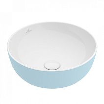 Раковина Villeroy & Boch Artis 417943BCW0 43х43 см, Fog нежно голубой