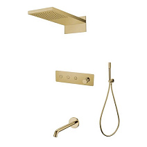 Душевой комплект Boheme Fusion 130-2-G для душа, с изливом, золото