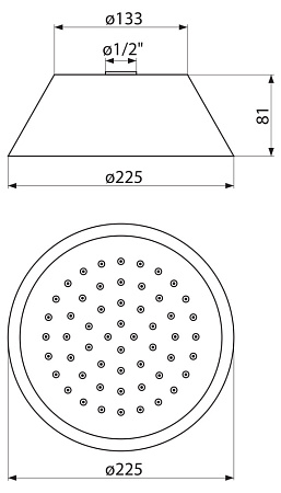 Верхний душ Cezares CZR-SPA200-01 хром