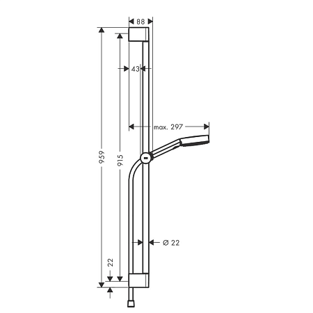 Душевой гарнитур Hansgrohe Pulsify Select S 24170000 хром