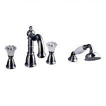 Смеситель Boheme Camelia 396-Camelia на борт ванны, на 4 отверстия, хром