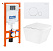 Комплект 3 в 1 BelBagno Due BB3103CHR/SC/BB002-80/BB014-SR-BIANCO белый/белый