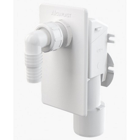 Сифон для стиральной машины AlcaPlast APS4 под штукатурку,  белый