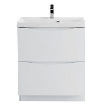Тумба с раковиной BelBagno Marino MARINO-700-2C-PIA-BL-P 70 bianco lucido